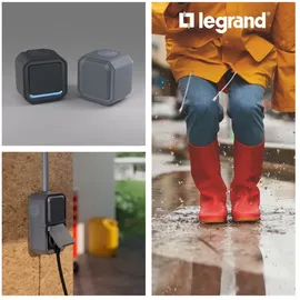 Legrand Plexo New Taster 10 A, Steckklemmen (SL), IP55, IK08, Grau