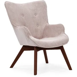 s-style möbel Lounge-Sessel Lenari Cordstoff 71 x 96 x 86 cm Rosa