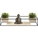 casa pura Wandregal 60 x 12 x 12 cm Schwarz
