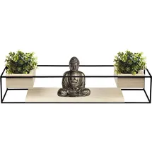 casa pura Wandregal 60 x 12 x 12 cm Schwarz