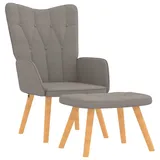 vidaXL Relaxsessel mit Hocker 69 x 95,5 x 69 cm Schwarz