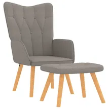 vidaXL Relaxsessel mit Hocker 69 x 95,5 x 69 cm Schwarz