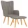 vidaXL Relaxsessel mit Hocker 69 x 95,5 x 69 cm Schwarz