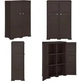 Vidaxl - Kunststoffschrank 79x43x125 cm Holzdesign Braun - Aufbewahrungsbox - Garderobenständer - Schuhregal - Wohnzimmermöbel - Küchenorganisation