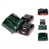 Metabo Akku Basis Set 18V mit 2x Akku LiHD 4,0Ah ( 625367000 ) + Ladegerät ASC 55 627044000 ) Folgemodell vom ASC 30-36