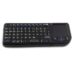 Mini Funk Tastatur mit Touchpad & Beleuchtung - schwarz, DE Layout