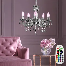 GLOBO Kronleuchter 5-flg. LED 44 cm silber