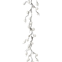 Creativ deco Winterliche Kunstpflanze »Weihnachtsdeko, Weihnachtsgirlande«, Girlande in beschneiter Optik, Länge 180 cm, weiß