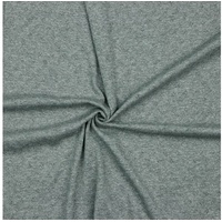 maDDma Stoff 0,5m Pointoille-Stoff Jersey Meterware Baumwollstoff Ajour Lochmuster, grau meliert grau