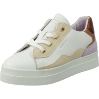GANT FOOTWEAR Damen AVONA Sneaker, White/Lavender, 38 EU
