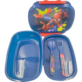 SpiderMan Splotch Sandwichbox + Besteckset