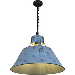 Decken Pendel Lampe Wohn Zimmer Industrie Design Hänge Leuchte blau im Set inkl. LED Leuchtmittel