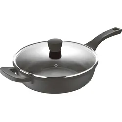 BERGNER - Frittierpfanne Ø28x6 cm Retro-Aluminiumguss mit Deckel