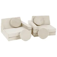 Multifunktionssofa Sitzsack Kindersessel Schaumstoffelemente Spielzeug (Color : Cream (Cord Velours))