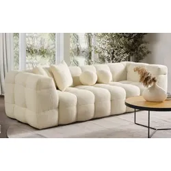 Casa Padrino Luxus Sofa Creme 235 x 75 x H. 100 cm - Wohnzimmer Sofa - Hotel Sofa - Wohnzimmer Möbel - Hotel Möbel - Luxus Möbel - Luxus Einrichtung - Wohnzimmer Einrichtung