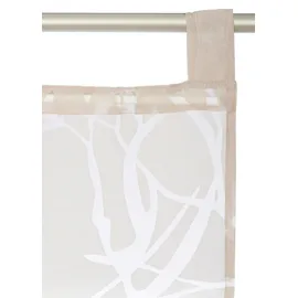 OTTO home Schiebegardine OTTO HOME "Anna" Gr. 3, beige (sand), B:57cm H:225cm, Ausbrenner, Polyester, Viskose, Gardinen, Inkl. Beschwerungsstange