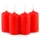 IDENA 408679 Adventskerzen 4er-Set 8 cm Wachs 10.5 x 13.6 x 2.7 cm, rot