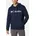 Hoodie Dunkelblau/Weiß S