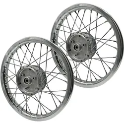 2er-Set Speichenrad Felge Alu passend für Simson S51 S50 S70 Schwalbe KR51 Alufelge Edelstahl Speichen Craftride AF18