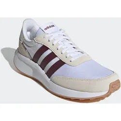 Sneaker ADIDAS SPORTSWEAR "RUN 70S", Gr. 44,5, weiß (cloud weiß, maroon, sanftes weiß), Leder, Textil, sportlich, Schuhe
