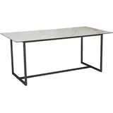 FineBuy Design Esstisch Keramik Glas 180 x 90 cm Keramiktisch Esszimmertisch - Weiß
