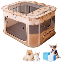 xixi-home Faltbarer Laufstall für Katzen, Laufstall für Hunde, Katzen, Welpen, tragbar, atmungsaktiv, Pop-Up-Zelt für Hunde und Katzen, für drinnen und draußen, kleine Tiere, Welpen, Hunde