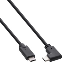 InLine USB 3.2 Gen.2 Kabel, USB-C Stecker/Stecker gewinkelt schwarz, 1m