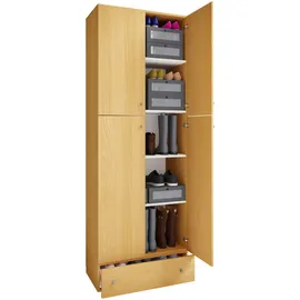 VCM Drehtürenschrank Lona 70 x 200 x 39 cm Buche