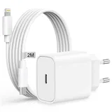 iPhone Schnellladegerät mit Ladekabel 2M,AINPOW 20W iPhone Ladegerät USB C Ladegerät mit iPhone Schnellladekabel,USB C Netzteil Ladestecker Ladeadapter für Apple iPhone 14 13 12 Pro Max/11/XS/XR/iPad