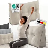 eloneo Rückenkissen Bett- und Rückenstützkissen 100 x 20 cm Sand