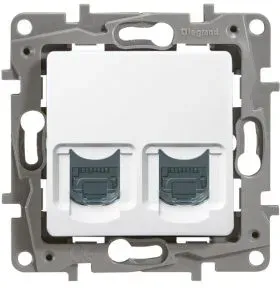 Niloe Kombination RJ12/RJ45 Kategorie 5UTP ohne Spreizkrallen ultraweiß