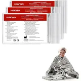 HONYAO® Rettungsdecke, Erste Hilfe Decke Silber 3 Stück, Notfalldecke Perfekt für Outdoor, Wandern, Überleben, Marathons oder Erste Hilfe, Robust, Reißfest & Wasserdicht, 210×160cm