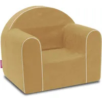 Badum - Kindersessel ab 1 Jahr - Kinder Sessel - Stabil, Bequem, aus Schaumstoff - mit Abnehmbarem Bezug, Waschbar - Geschenkidee, Geschenk zum 1 Geburtstag für Mädchen, Junge - Hellorange