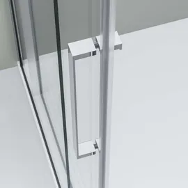 Bernstein Nischendusche mit Schiebetür Soft-Close Chrom 8mm Nano Echtglas 160cm