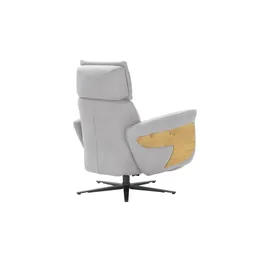 HIMOLLA Relaxsessel Leder 77 x 84 x 101 cm Grau