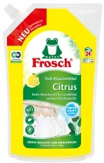 Frosch Voll-Waschmittel Citrus, für 24 Waschladungen 116664 , 1,44 Liter - Beutel, wiederverschließbar