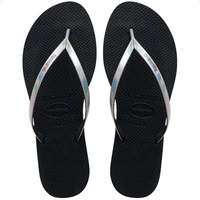 Havaianas You Metallic Flipflop, New Graphite, 35/36