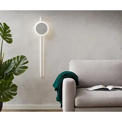 DELIFE Wandleuchte Indici 28W 105x30 cm silber LED 28W, Leuchten