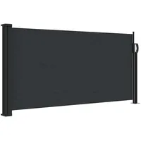 vidaXL Aluminium Seitenmarkise 100 x 500 cm Schwarz