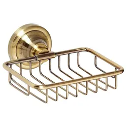 Brillantbad BETRO BRONZE Seifenkorb Messing Bronze 140x65x142 mm für Bad & Küche >> zum Bohren