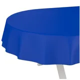ANRO Wachstuch-Tischdecke abwaschbar Oval 220 x 140 cm Blau