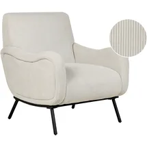 Beliani Sessel Almind Cord 78 x 71 x 70 cm Hellgrau