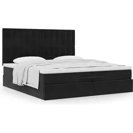 vidaXL Ottoman-Bett 200 x 200 cm Schwarz