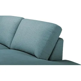 Gray & Jones Cord-Sofa Capa ¦ türkis/petrol ¦ Maße (cm): B: 276 H: 86 T: 200.0