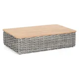 SonnenPartner Sands Gartentisch 120 x 80 x 32 cm Aluminium/Grau