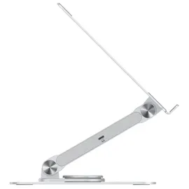 Conceptronic DONN27G Laptop-Ständer mit 7-in-1-Dockingstation 360 Grad drehbare Basis faltbar höhenverstellbar
