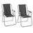 Estexo Campingstuhl faltbar Grau 2er Set