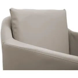 Mendler Einzelst�ck | 2er-Set Esszimmerstuhl HWC-H93, Küchenstuhl Lehnstuhl Stuhl ~ Kunstleder taupe-grau