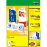 Sigel Faltkarten weiß DIN lang weiß, 50 St.