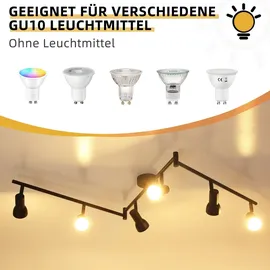 deboola Deckenstrahler 6 Flammig schwarz